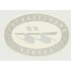 Überseehotel Bremen / Germany (Vintage Luggage Label)