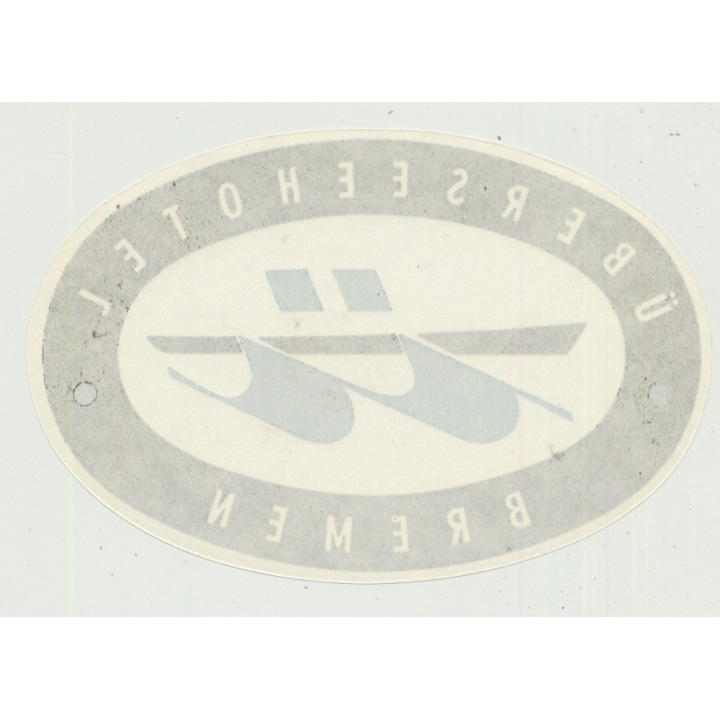Überseehotel Bremen / Germany (Vintage Luggage Label)