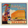 Hotel Colón - Sevilla / Spain (Vintage Luggage Label)