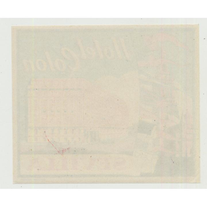 Hotel Colón - Sevilla / Spain (Vintage Luggage Label)