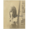 Jerri Bram (1942): Intense Take Of Slim Natural Nude Female (Vintage Photo ~1970s)