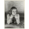 Great Take Of Pensive Nude Woman On Floor (Vintage Photo GDR ~1980s)