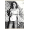 Slim Blonde Semi Nude In Pantyhose / Bra - Apron - Wine Glass (Vintage Photo GDR ~1980s)
