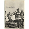 South Africa: Topless Zulu Musicians / Tribal - Ethnic (Vintage RPPC 1955)