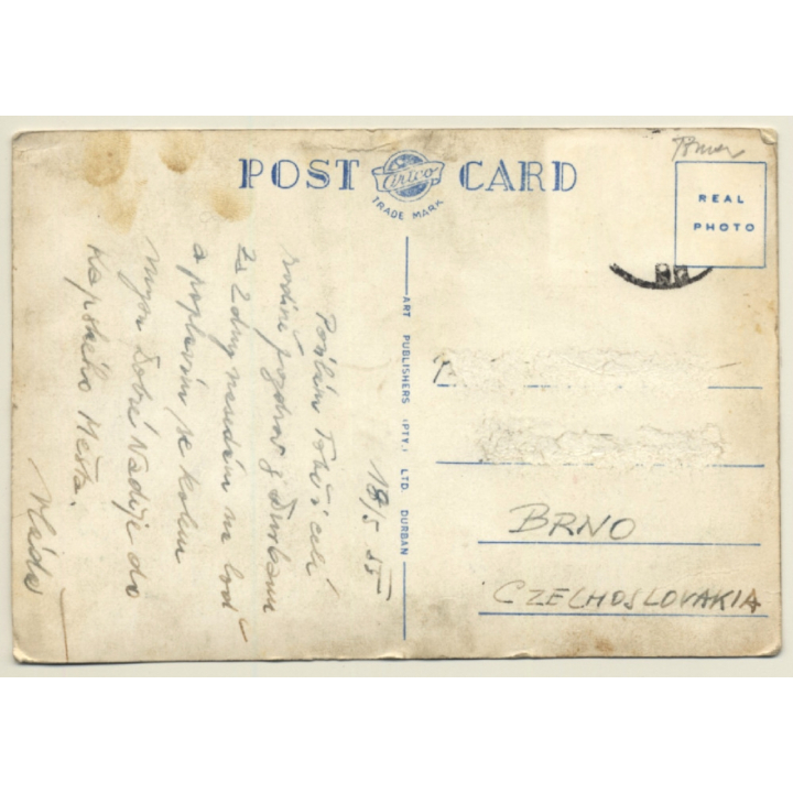 South Africa: Topless Zulu Musicians / Tribal - Ethnic (Vintage RPPC 1955)