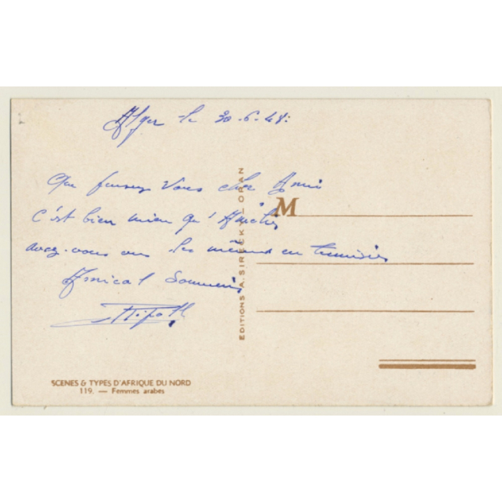 North Africa: Femmes Arabes / Topless - Traditional Garbs (Vintage PC 1948)