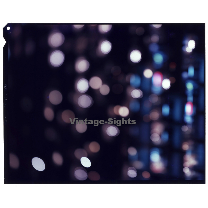 Blurry Big City Lights / Experimental Take (Vintage Large Format Diapositive ~1960s)