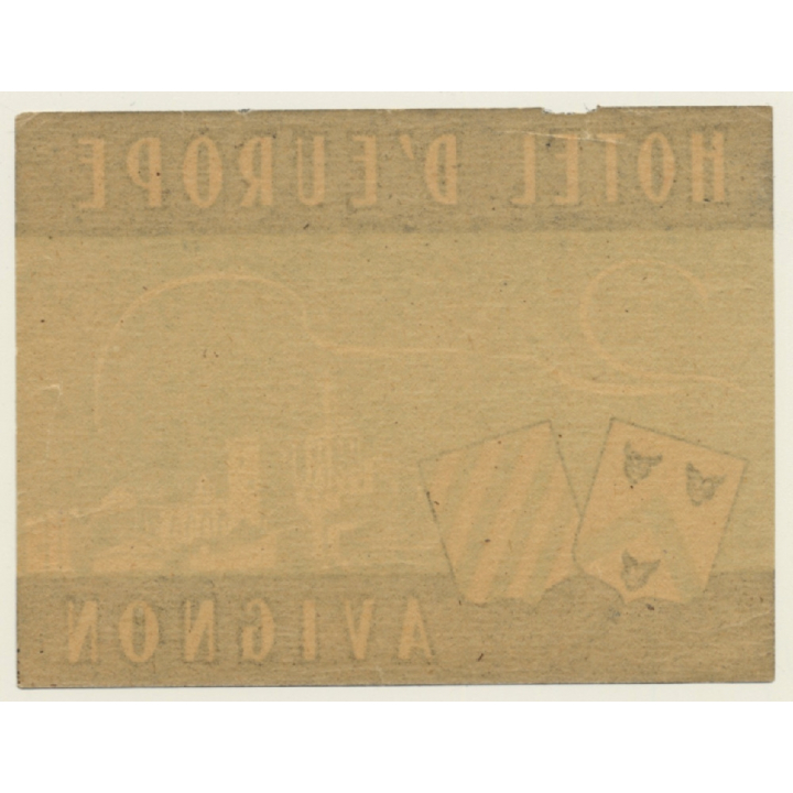 Avignon / France: Hotel D'Europe (Vintage Luggage Label)