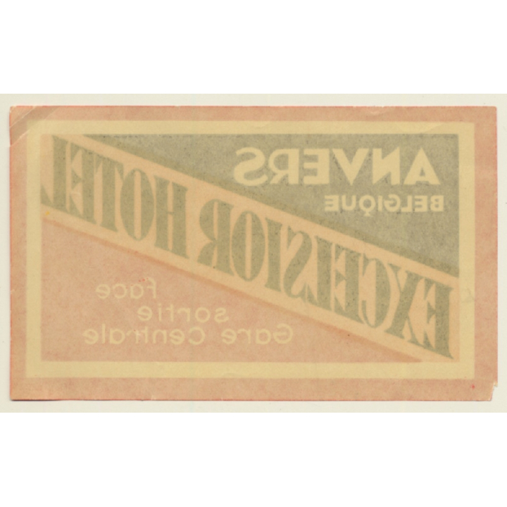 Antwerp / Belgium: Excelsior Hotel Anvers (Vintage Luggage Label)