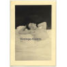 Nude Sleeping Beauty In Bed / Boobs (Vintage Photo ~1940s/1950s)