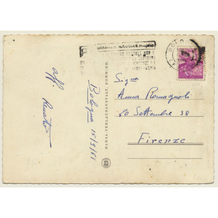 Walt Disney: Mickey Mouse & Minnie On Park Bench (Vintage PC 1961)