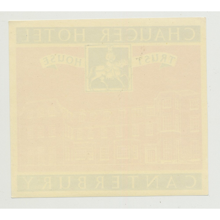 Caucer Hotel (Trust House) - Canterbury / Great Britain (Vintage Luggage Label 1950s)