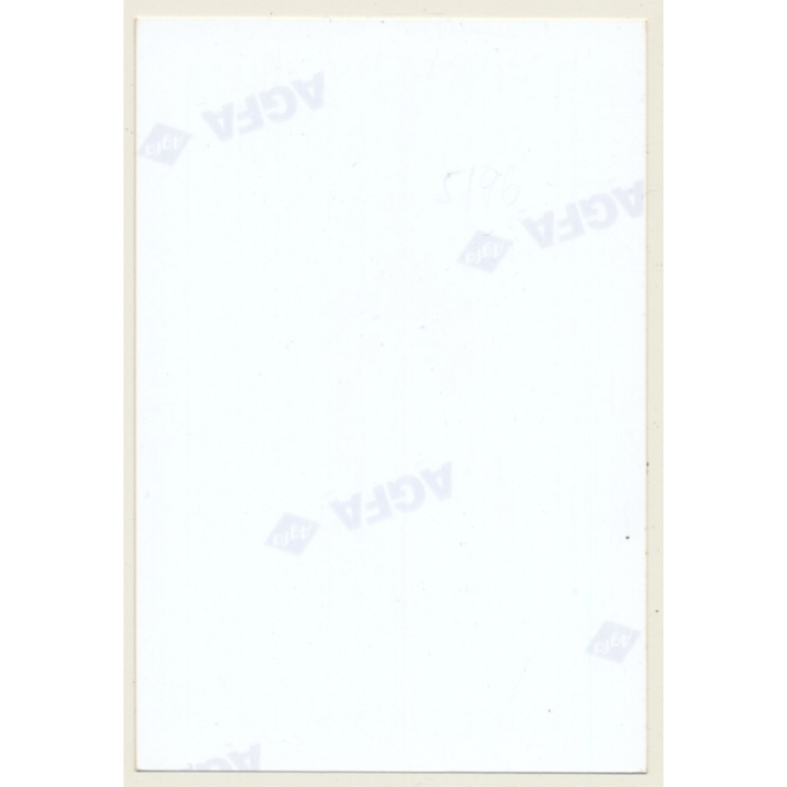 Nude Brunette Kneeling Couch / Eyes (Vintage Photo Germany ~1990s)