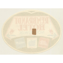 Noordwijk / Netherlands: Hotel Rembrandt (Vintage Luggage Label)