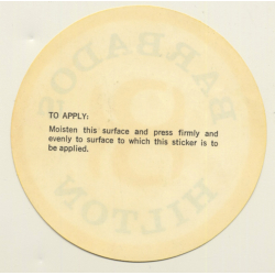 Barbados: Hilton Hotel (Vintage Luggage Label)