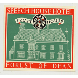 Speech House Hotel (Trust House) - Forest Of Dean / Great Britain (Vintage Luggage Label 1950s)