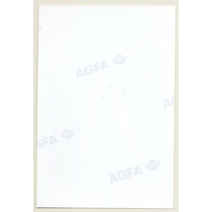 Rear View: Racy Blonde Nude In Door Frame / Butt (Vintage Photo Germany ~1990s)