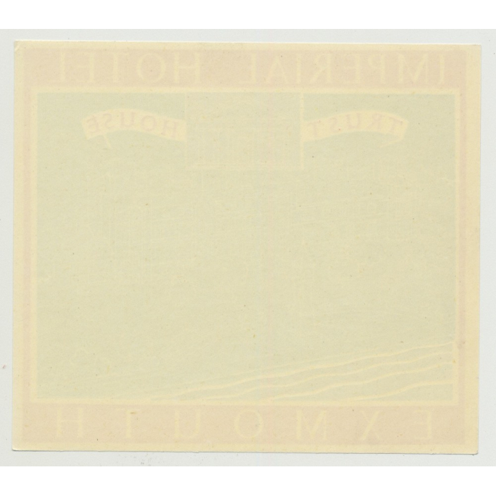 Imperial Hotel (Trust House) - Exmouth / Great Britain (Vintage Luggage Label 1950s)