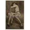 Dressed & Nude Female Fool Around*1 / Lesbian INT (Vintage Photo ~1930s/1940s)