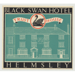 Black Swan Hotel (Trust House) - Helmsley / Great Britain (Vintage Luggage Label 1950s)