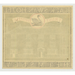 Black Swan Hotel (Trust House) - Helmsley / Great Britain (Vintage Luggage Label 1950s)