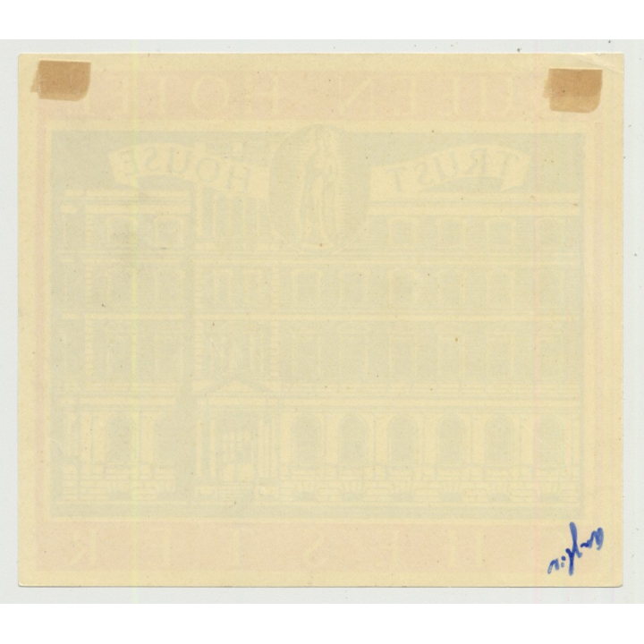 Queen (Trust House) - Chester / Great Britain (Vintage Luggage Label 1950s)