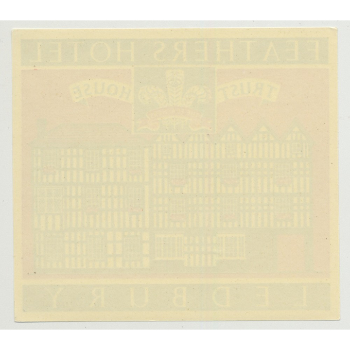 Feathers Hotel (Trust House) - Chester / Great Britain (Vintage Luggage Label 1950s)