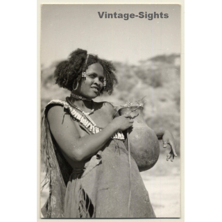 Ethopia: Galla Water Carrier From Arussi / Ethnic (Vintage RPPC ~1950s)