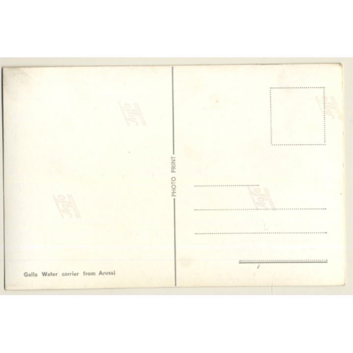 Ethopia: Galla Water Carrier From Arussi / Ethnic (Vintage RPPC ~1950s)