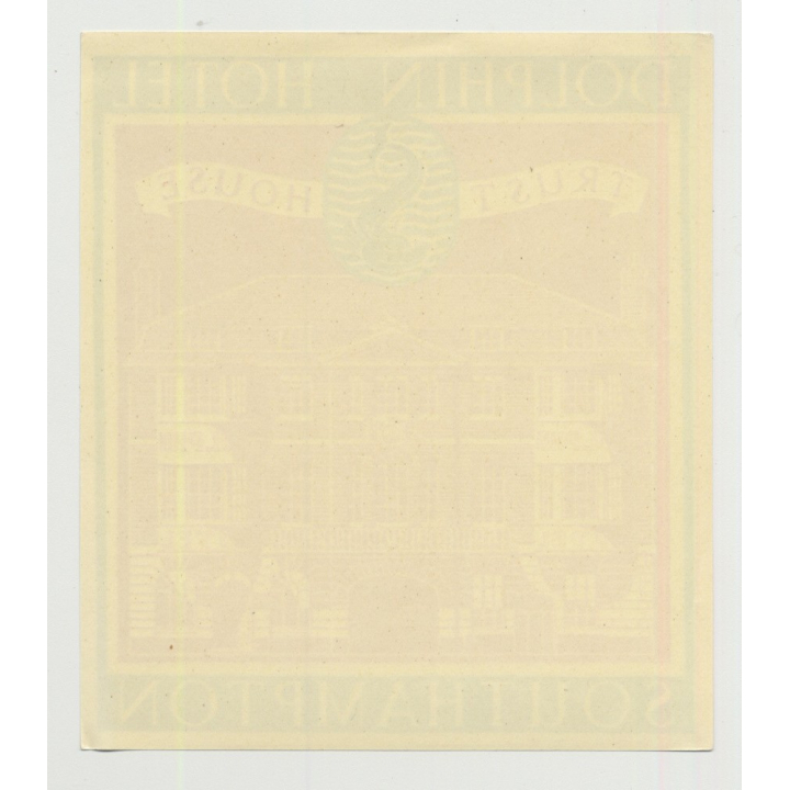 Dolphin Hotel (Trust House) - Southampton / Great Britain (Vintage Luggage Label 1950s)