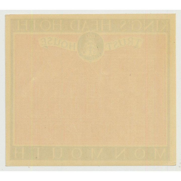 King's Head Hotel (Trust House) - Monmouth / Great Britain (Vintage Luggage Label 1950s)