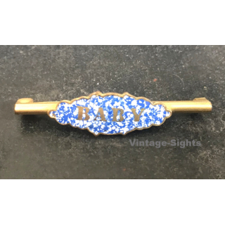 Vintage BABY Nurse Enamel Pinback Button Badge (UK 1910s/1920s)