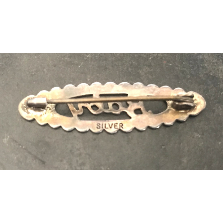 Vintage Silver BABY Nurse Pinback Button Badge (UK ~1910s/1920s)