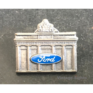 Vintage Enamel FORD Button Badge / Denkmalpin Brandenburger Tor