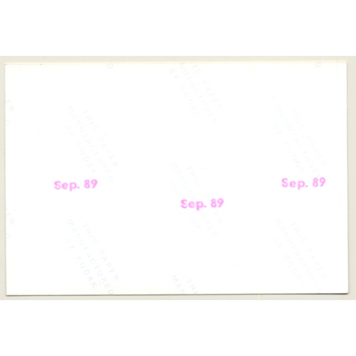 Funny Geeky Semi Nude In Bodice / Striped Nylons (Vintage Photo Germany ~1980s)