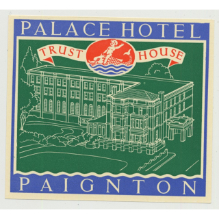 Royal Hotel (Trust House) - Llangollen / Great Britain (Vintage Luggage Label 1950s)