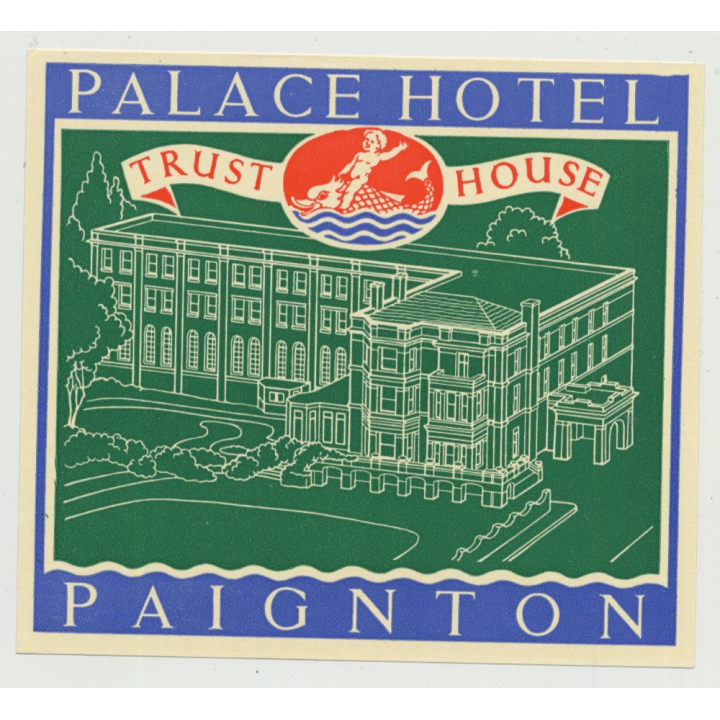 Royal Hotel (Trust House) - Llangollen / Great Britain (Vintage Luggage Label 1950s)