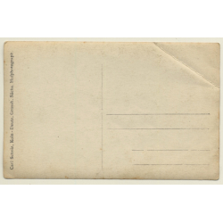 Carl Scholz / Köln-Deutz: German Soldier & Horse / Uniform (Vintage RPPC 1919)