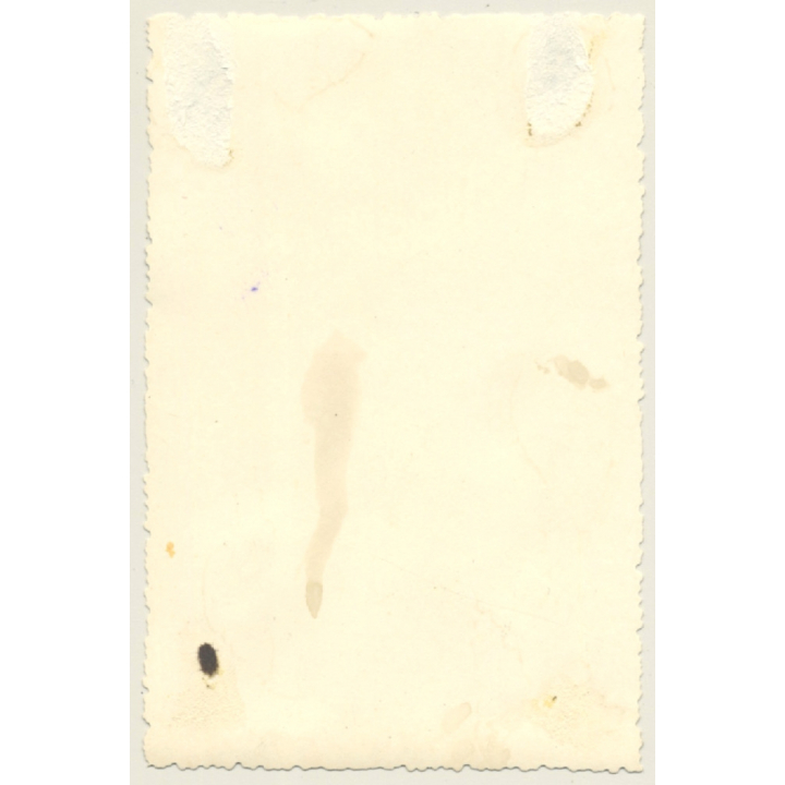 Natural Nude Female Sitting On Meadow / Nudism (Vintage Photo Print ~1950s)