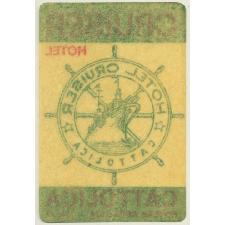 Cattolica - Riviera Adriatica / Italy: Cruiser Hotel (Vintage Luggage Label)
