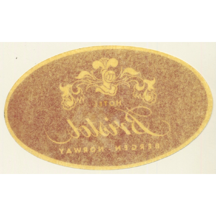 Bergen / Norway: Hotel Bristol (Vintage Luggage Label)