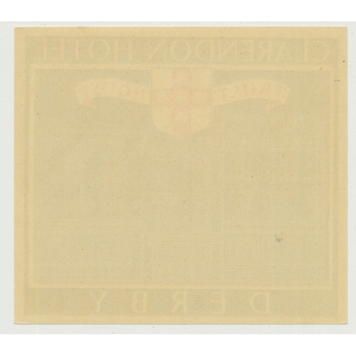 Clarendon Hotel (Trust House) - Derby / Great Britain (Vintage Luggage Label 1950s)