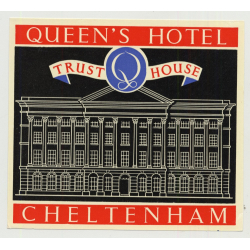 Queen's Hotel (Trust House) - Cheltenham / Great Britain (Vintage Luggage Label 1950s)