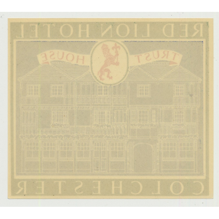 Red Lion Hotel (Trust House) - Colchester / Great Britain (Vintage Luggage Label 1950s)