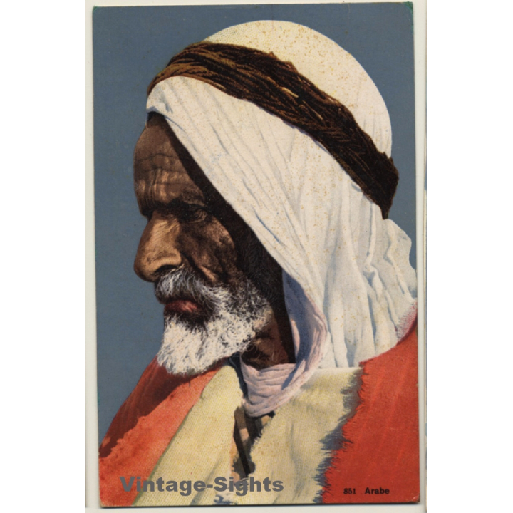 Lehnert & Landrock N°851: Arabe / Turban - Ethnic (Vintage PC ~1910s/1920s)