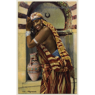 Lehnert & Landrock N°593: La Petite Mendiante / Ethnic (Vintage PC ~1910s/1920s)