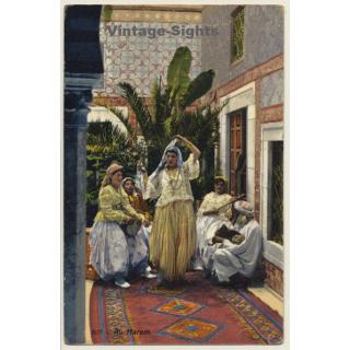 Lehnert & Landrock N°507: Au Harem / Ethnic (Vintage PC 1912)