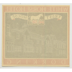 White Horse Hotel (Trust House) - Dorking / Great Britain (Vintage Luggage Label 1950s)