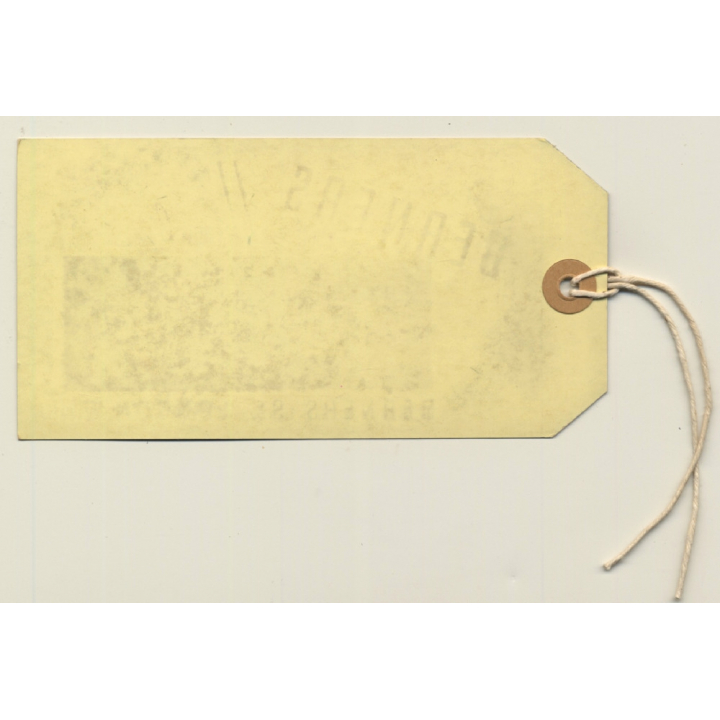 London / UK: The Berners Hotel (Vintage Luggage Tag ~1940s)