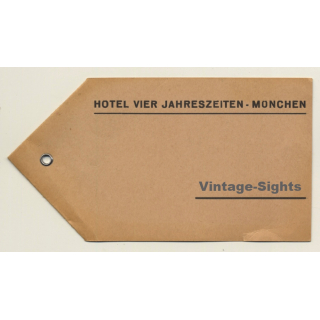 Munich / Germany: Hotel Vier Jahreszeiten München (Vintage Luggage Tag)